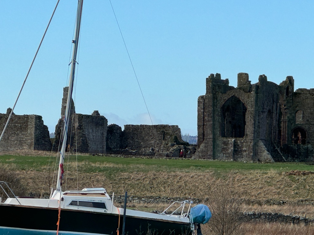 Another view of the priory, taken from the other side of the harbour.