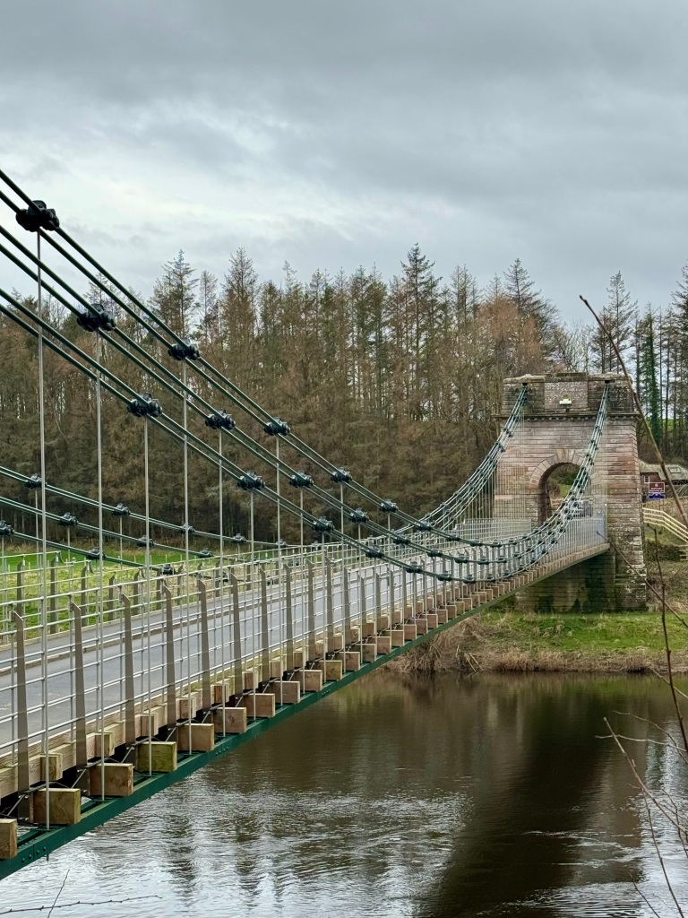 view of the eastern side of the bridge, looking towards Scotland.